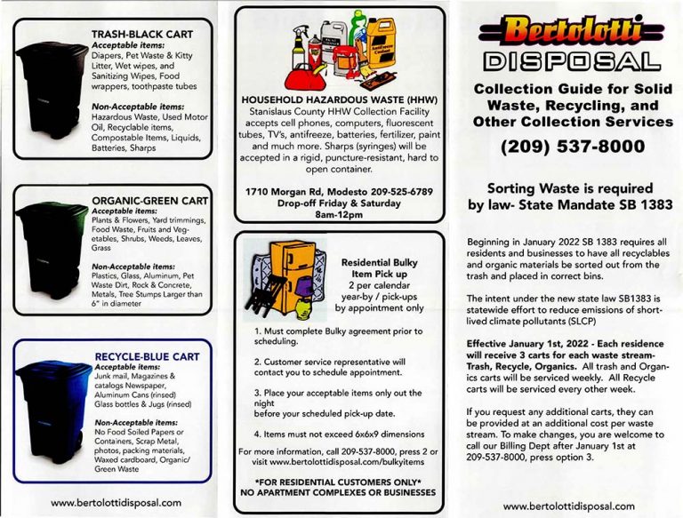 New Stanislaus County Recycle Schedule & Maps Bertolotti Disposal
